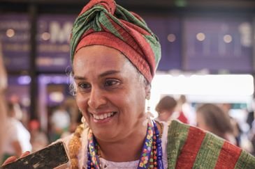 Brasília (DF), 01/10/2025 – Iyánifá Ifálere, durante a 5ª Conferência Nacional de Políticas para as Mulheres.
Foto: José Cruz/Agência Brasil