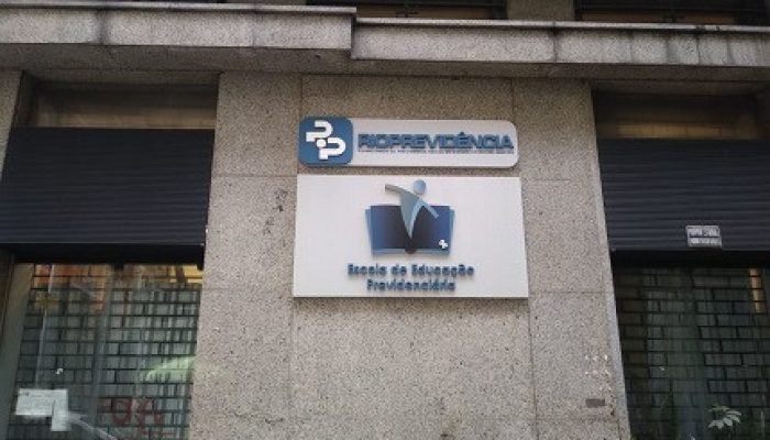 Fachada de unidade da Rioprevidência, ligada ao governo do RJ, (Foto: Juliana Gòes/ Governo do RJ)